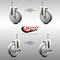Service Caster 5 Inch 316SS Gray Polyurethane Swivel 12mm Threaded Stem Caster Brake, 2PK SCC-SS316TS20S514-PPUB-M1215-2-TLB-2 - alternate 3